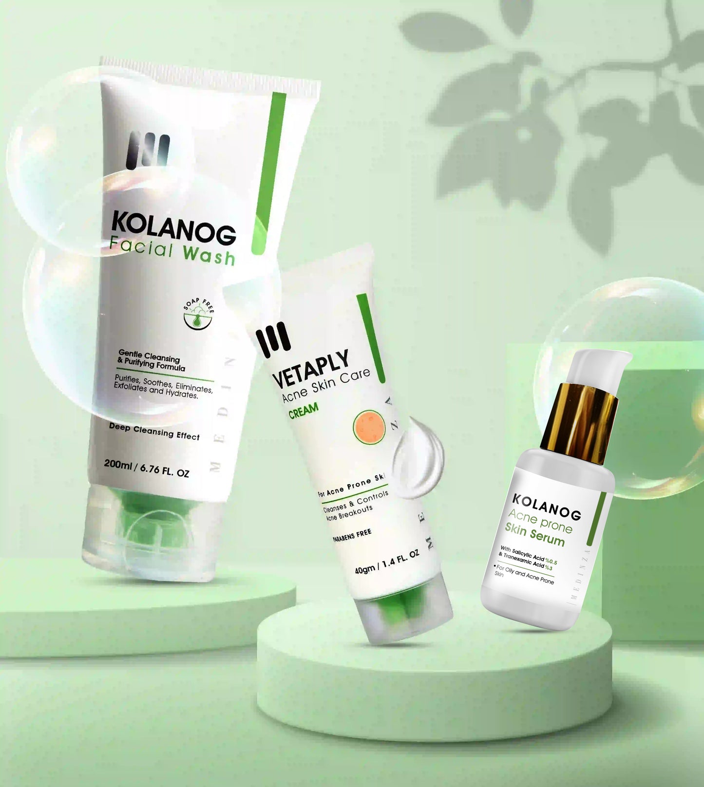 Kolanog oily + vetaply - روتين عناية البشرة الدهنية
